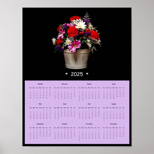 2025 Frühlingsblumen Wall Calendar Poster (Vorne)