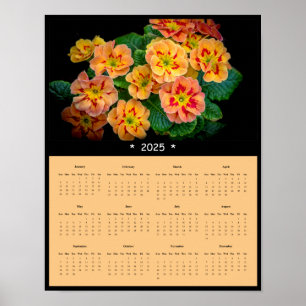 2025 Frühlingsblumen Wall Calendar Poster
