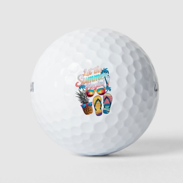 2025 Gelassen Sommerurlaub 2025 Golfball (Vorderseite)