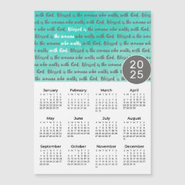 2025 Gesegnet ist der Magnetkalender der Frau Magnetkarte