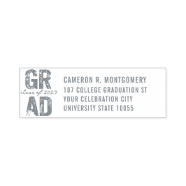 2025 Gold Bold GRAD Typografy Abschluss Anschrift Permastempel
