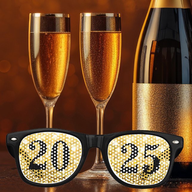 2025 Gold Glitzer Silvester Party Partybrille (Von Creator hochgeladen)