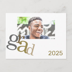 2025 Grad Foto Announcement Card Postkarte