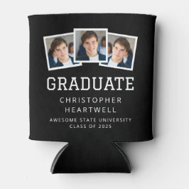 2025 Graduate 3-Foto Black and White Sporty Dosenkühler