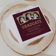 2025 Graduate 3-Foto Burgundy Gold