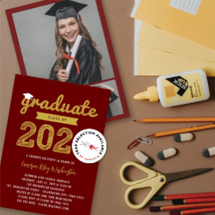 2025 Graduate Sketch 3 Foto Modernes Grad Party Einladung
