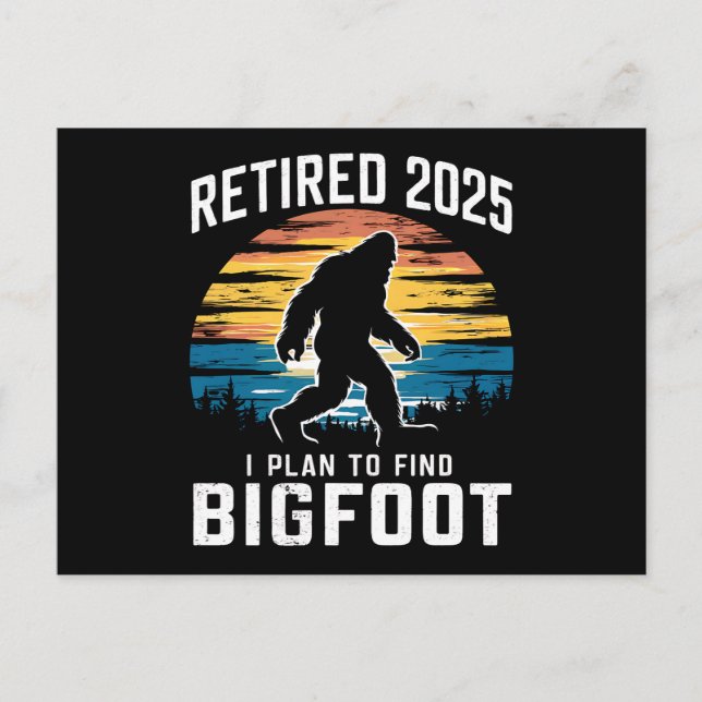 2025 habe ich den Plan, die Pension Bigfoot zu fin Postkarte (Vorderseite)