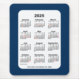 2025 Holiday Police Box Blue Calendar von Janz Mousepad