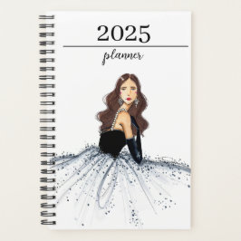 2025 Illustrierter Mode-Kalender 12 Monate Planer