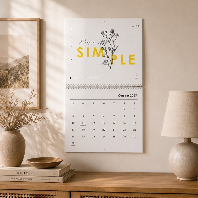 2025 Inspiration und Blumenkalender Kalender (Minimal Design for Beautiful Spaces)