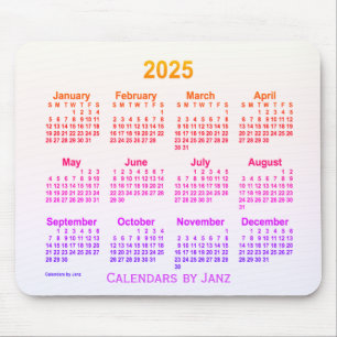 2025 Ipanema Smoke Calendar von Janz Mouse Pad Mousepad