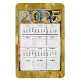 2025 Jahr auf einen Blick Kalender Neujahrsmagnet Magnet