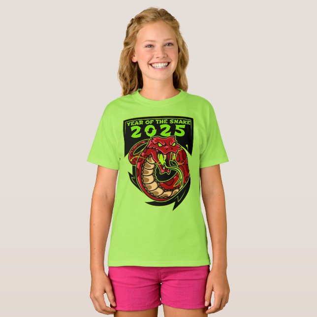2025 JAHR DER chinesischen SNAKE Neues Jahr Gesche T-Shirt (Vorne ganz)