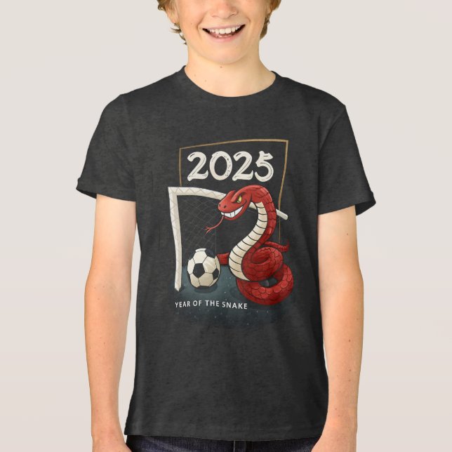 2025 Jahr der Schlangenfans Tri-Blend Shirt (Vorderseite)