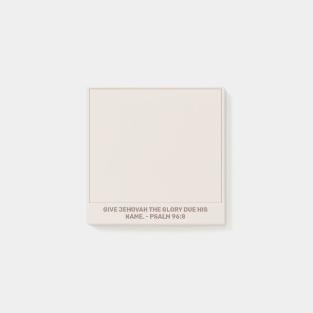 2025 Jahr Text Psalm 96:8 | JW Post-it Klebezettel (Vorderseite)