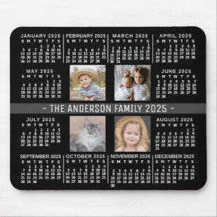 2025 Kalender 4 Benutzerdefinierter Name des Fotos Mousepad