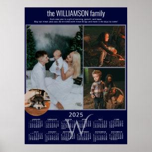 2025 Kalender 4 Foto-Collage Familienandenken Poster