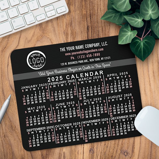 2025 Kalender Benutzerdefinierter Firmenname Schwa Mousepad (Von Creator hochgeladen)