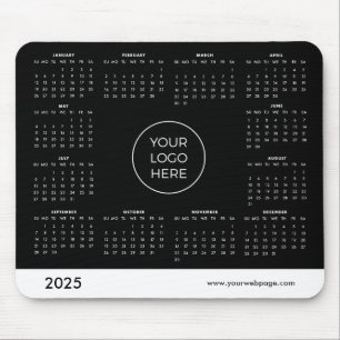 2025 Kalender Business Black Mouse Pad Mousepad