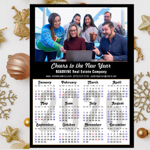 2025 Kalender Business Foto Einfach Schwarz Magnet
