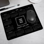 2025 KALENDER CORPORATE Business LOGO BLACK Mousepad<br><div class="desc">Entwerfen Sie Ihr eigenes, individuelles 2025 Kalender-Mauspad mit Ihrem Firmenlogo. Es ist ein perfektes Werbegeschenk oder ein Geschenk für Kunden, Verkäufer, Mitarbeiter und andere geschätzte Personen. Der Kalender wird elegant mit einem ausgeklügelten Serif-Schriftart angezeigt, der Klarheit und Professionalität gewährleistet, während das Layout alle 12 Monate auf einen Blick behalte. In...</div>