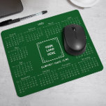 2025 KALENDER CORPORATE Business LOGO GRÜNE Mousepad<br><div class="desc">Entwerfen Sie Ihr eigenes, individuelles 2025 Kalender-Mauspad mit Ihrem Firmenlogo. Es ist ein perfektes Werbegeschenk oder ein Geschenk für Kunden, Verkäufer, Mitarbeiter und andere geschätzte Personen. Der Kalender wird elegant mit einem ausgeklügelten Serif-Schriftart angezeigt, der Klarheit und Professionalität gewährleistet, während das Layout alle 12 Monate auf einen Blick behalte. In...</div>