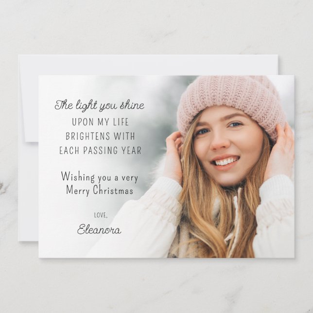 2025 Kalender Foto Motivierend Weihnachtskarte Feiertagskarte (Vorderseite)