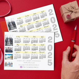 2025 Kalender Foto Unternehmensweihnachten Neujahr Postkarte