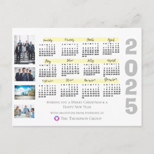 2025 Kalender Foto Unternehmensweihnachten Neujahr Postkarte