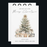 2025 Kalender Frohe Weihnachtsbaum Feiertagskarte<br><div class="desc">2025 Kalender Frohe Weihnachtsbaum. Frohe Weihnachten ist in einem stilvollen Set handschriftlich Stil Skript. Mit einem praktischen Kalender 2025 auf der Rückseite für Ihre Empfänger und Happy New Year Gruß.</div>
