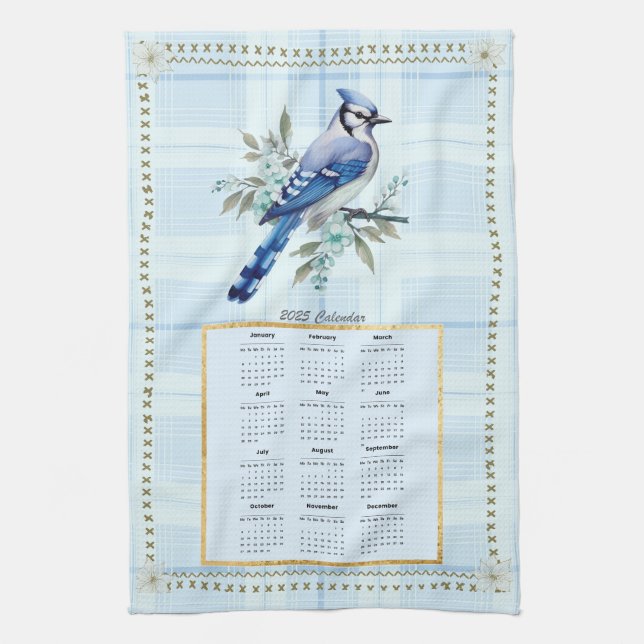 2025 Kalender Handtuch Bluejay 2 (Vertikal)