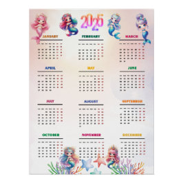 2025 Kalender Magische Meerjungfrau Poster