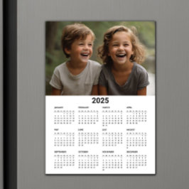 2025 Kalender Modern Minimalistische Familienfotok Magnetkarte