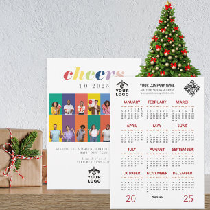2025 Kalender Moderner Urlaub Neujahrsfest Foto Feiertagskarte