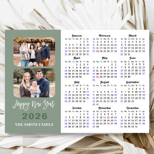 2025 Kalender Modernes Magazin Green 2 Foto Magnet