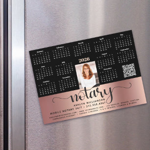 2025 Kalender Notary Copper Black QR Code Magnet