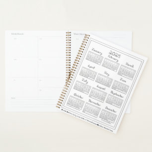 2025 Kalender Silbergrau Schriftart Planer