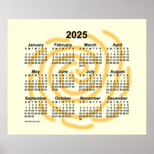 2025 Kalender Sonnige Tage von Janz Poster