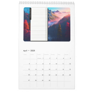 2025 Kalender Vintage-Karten & Berge