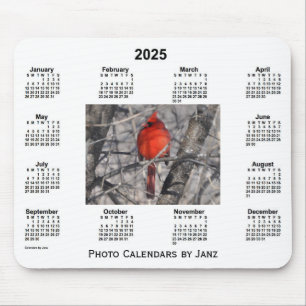 2025 Kardinal Gerahmter Foto Kalender von Janz Mousepad