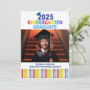 2025 Kindergarten Custom Kids Foto Abschluss Ankündigung