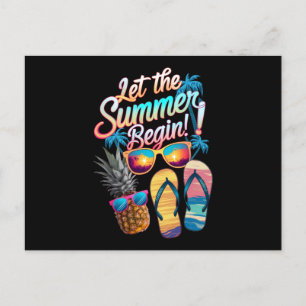 2025 Lass den Sommer beginnen 2025 Sommerferien Postkarte