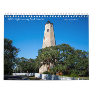 2025: Leuchttürme des North Carolina Calendar Med Kalender