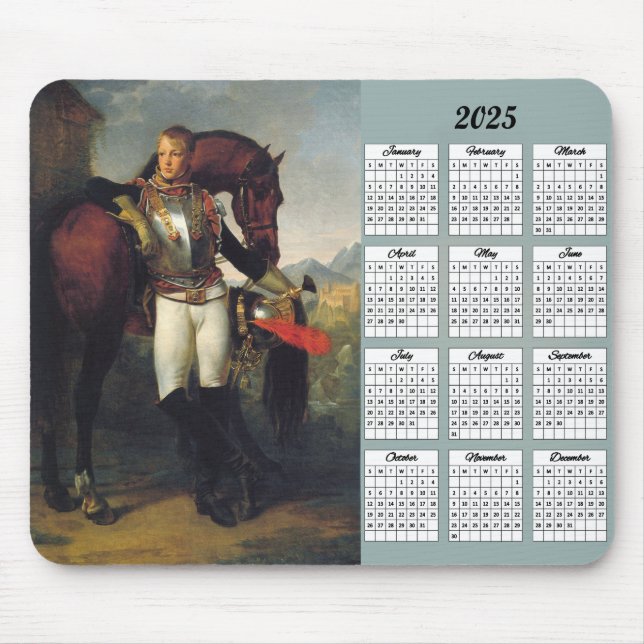 2025 Lieutenant Charles Legrand Malkalender Mousepad (Vorne)
