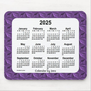 2025 Lila Diamonds Calendar von Janz Mouse Pad Mousepad