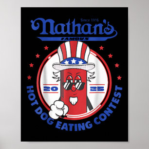 2025 Lustiger Nathans Berühmter 2025 Hot-Dog-Ess-W Poster