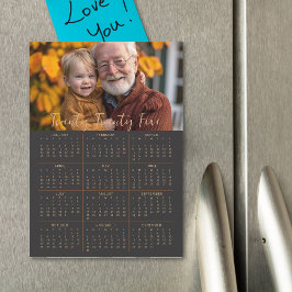 2025 Magnetic Foto Calendar Volljährige Schwarze K Magneteinladung