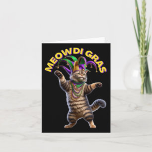 2025 Matching Mens Womans Funny Meowdi Gras Cat Ma Karte
