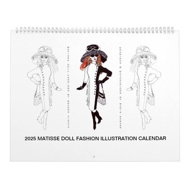 2025 Matisse Doll Fashion Illustration Calendar Kalender (Titelbild)