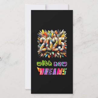 2025 mit neuen Träumen Dankeskarte